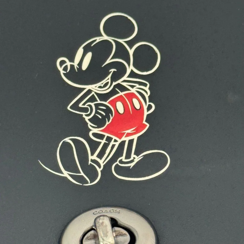 Disney x Coach Mickey Mouse Black Leather Crossbody Bag F59374 Limited Edition